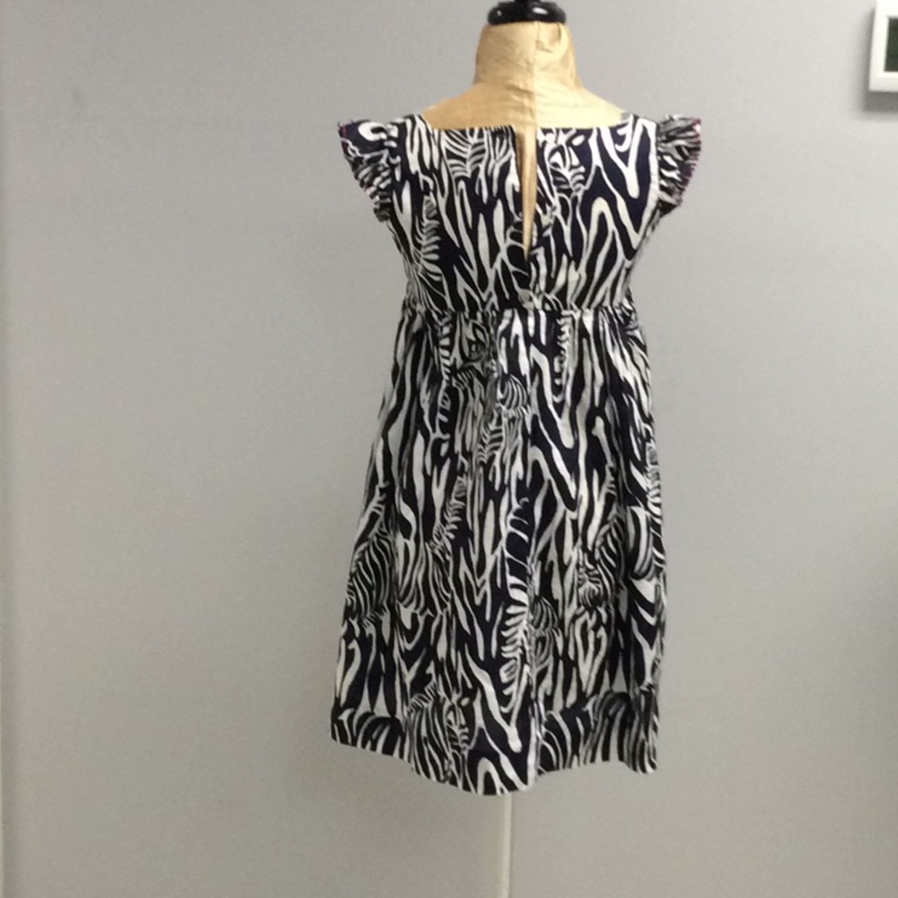 Lilly Pulitzer Navy/White Animal Print Girls Dress - Picture 5 of 10